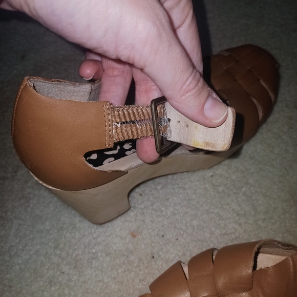 GORMAN Brown Clog Sandal Heels Size 40 - Picture 3 of 11